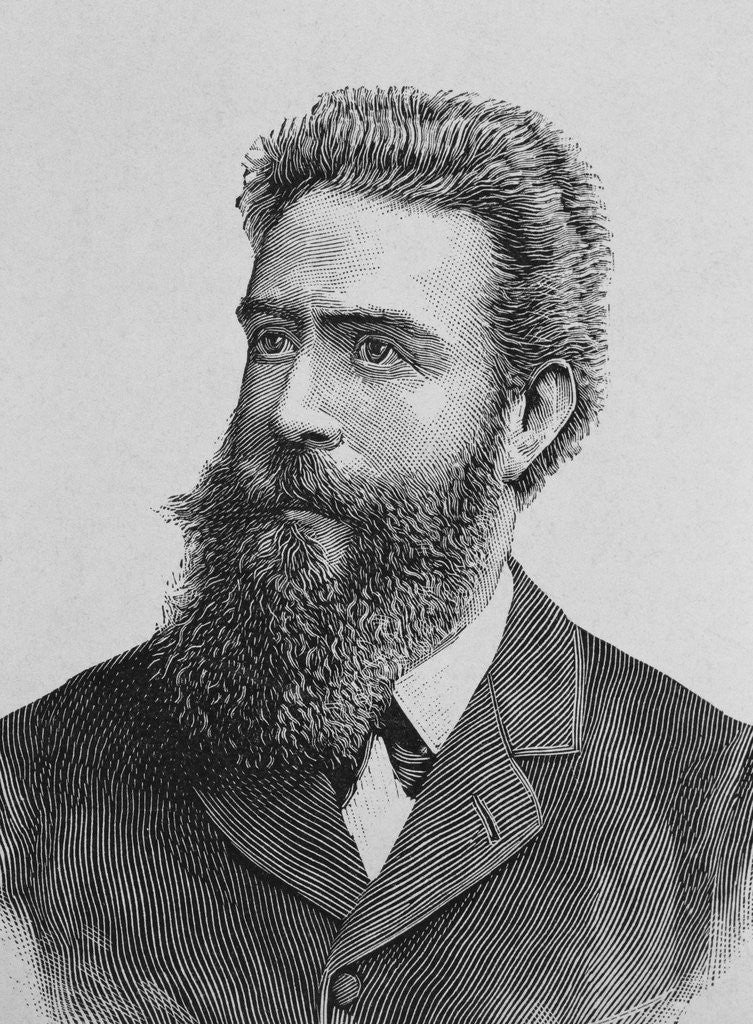 Detail of 19th Century Portrait of Wilhelm Conrad Rontgen from Album de la Science, Savants Illustres, Grandes Decouvertes by Anonymous