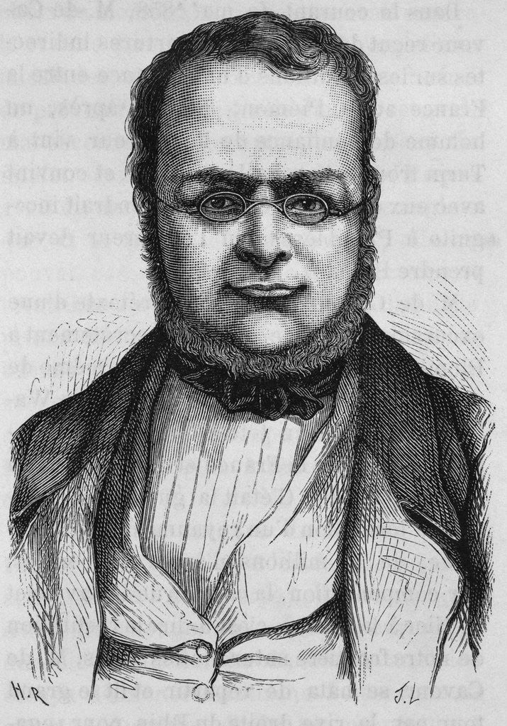 Detail of 19th Century Portrait of Count Camillo Benso di Cavour from L'Histoire de France by Henri Jean Guillaume Martin