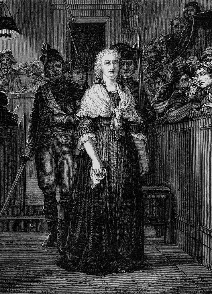 Detail of 19th Century Portrait of Marie-Antoinette from L'Histoire de France by Henri Jean Guillaume Martin