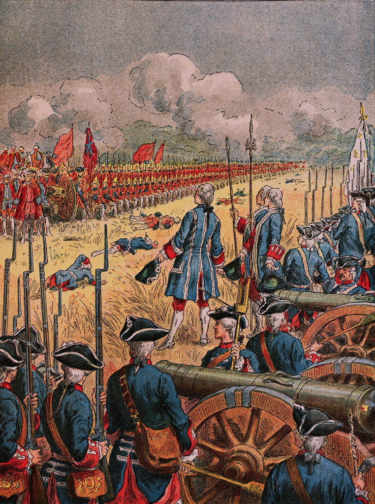 Detail of Battle of Fontenoy in 1705 by Anonymous