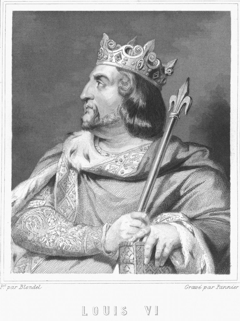 Detail of Louis VI by Jacques Etienne Pannier