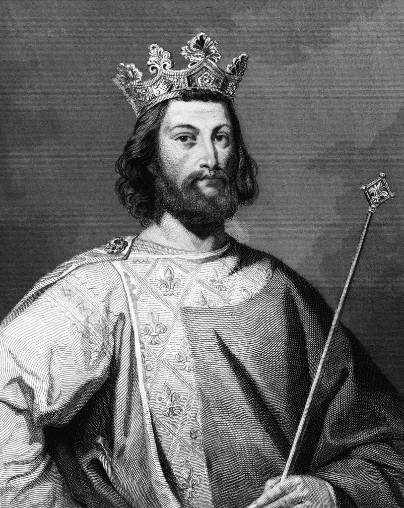 Detail of Louis VII by Jacques Etienne Pannier