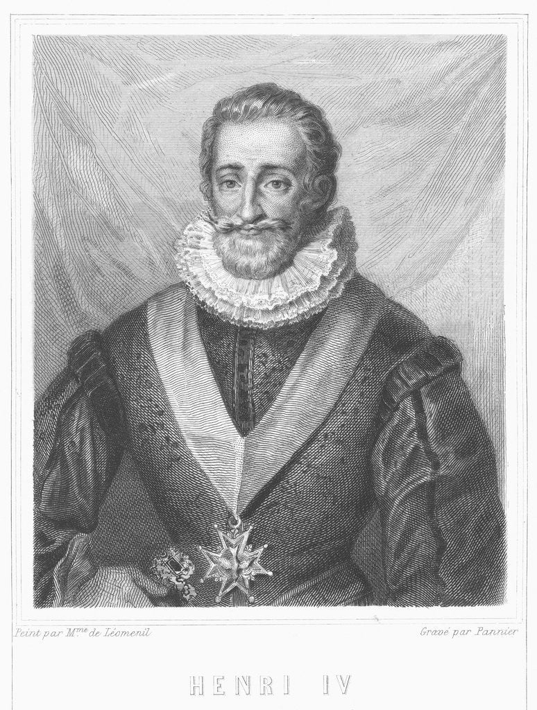 Detail of Henry IV by Jacques Etienne Pannier