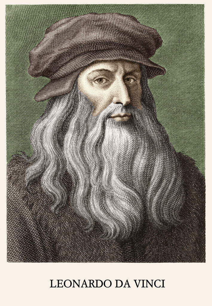 Detail of Portrait of Leonardo de Vinci by Anonymous