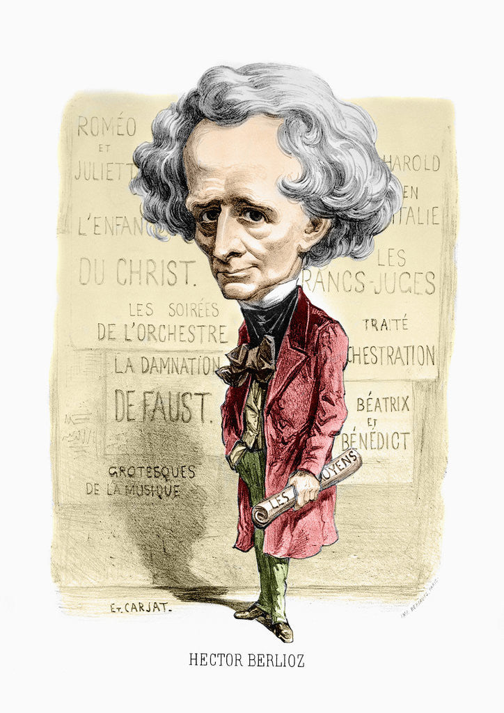 Detail of Caricature of Hector Berlioz by Anonymous