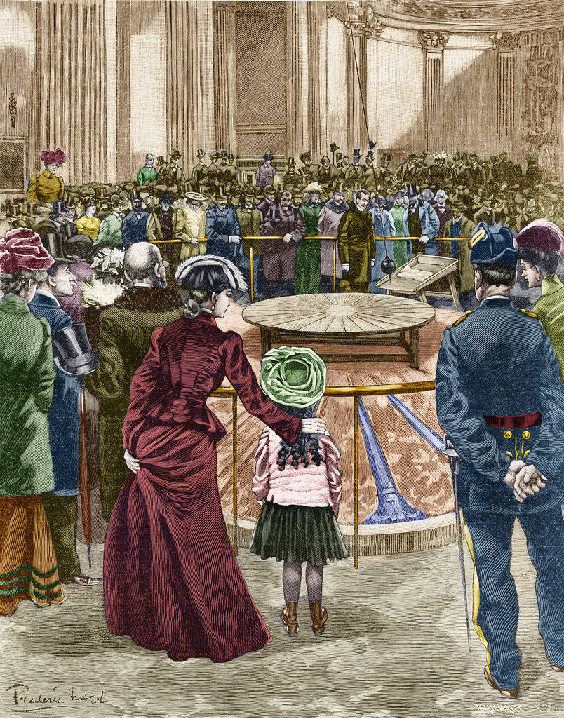 Detail of Drawing Depicting Foucault's Pendulum in the Pantheon by Anonymous