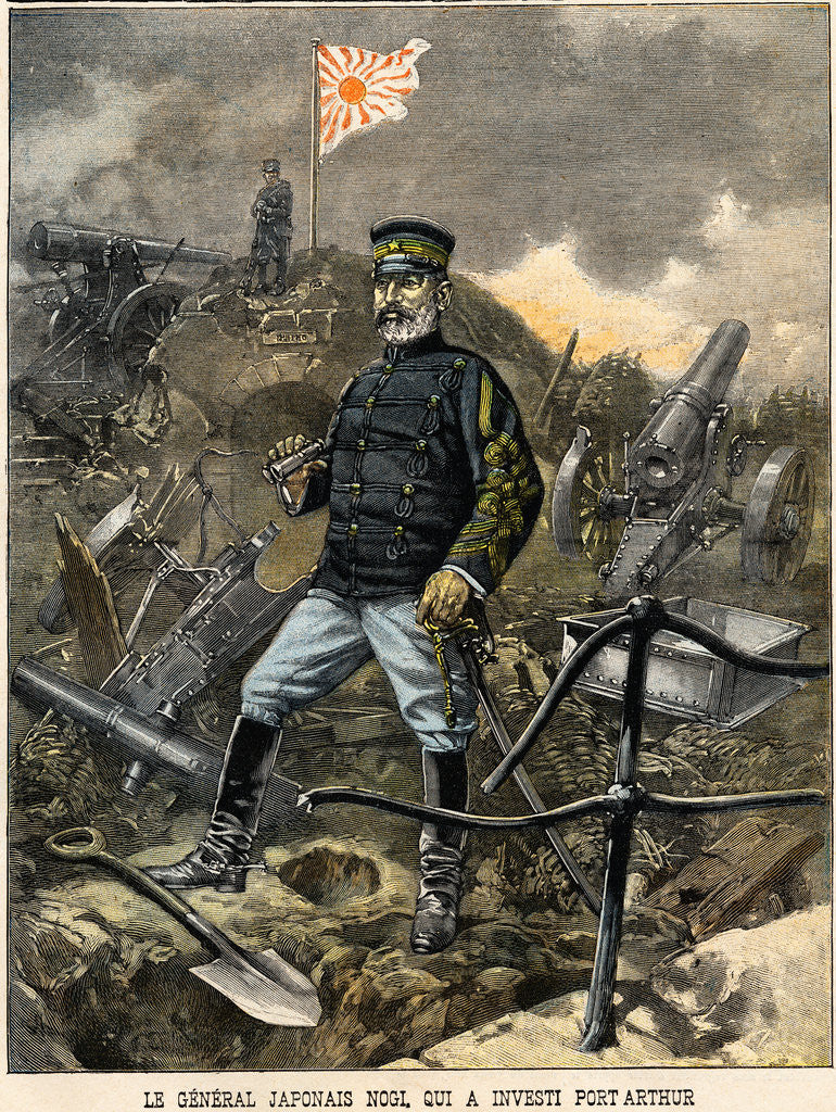 Detail of The Japanese General Nogi, Who Besieged Port Arthur Illustration in La Croix Illustree by Corbis
