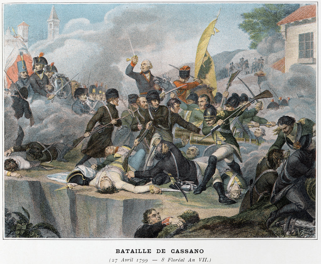 Detail of Bataille de Cassano Illustration in Victoires et Conquetes des Armees Francaises by Anonymous