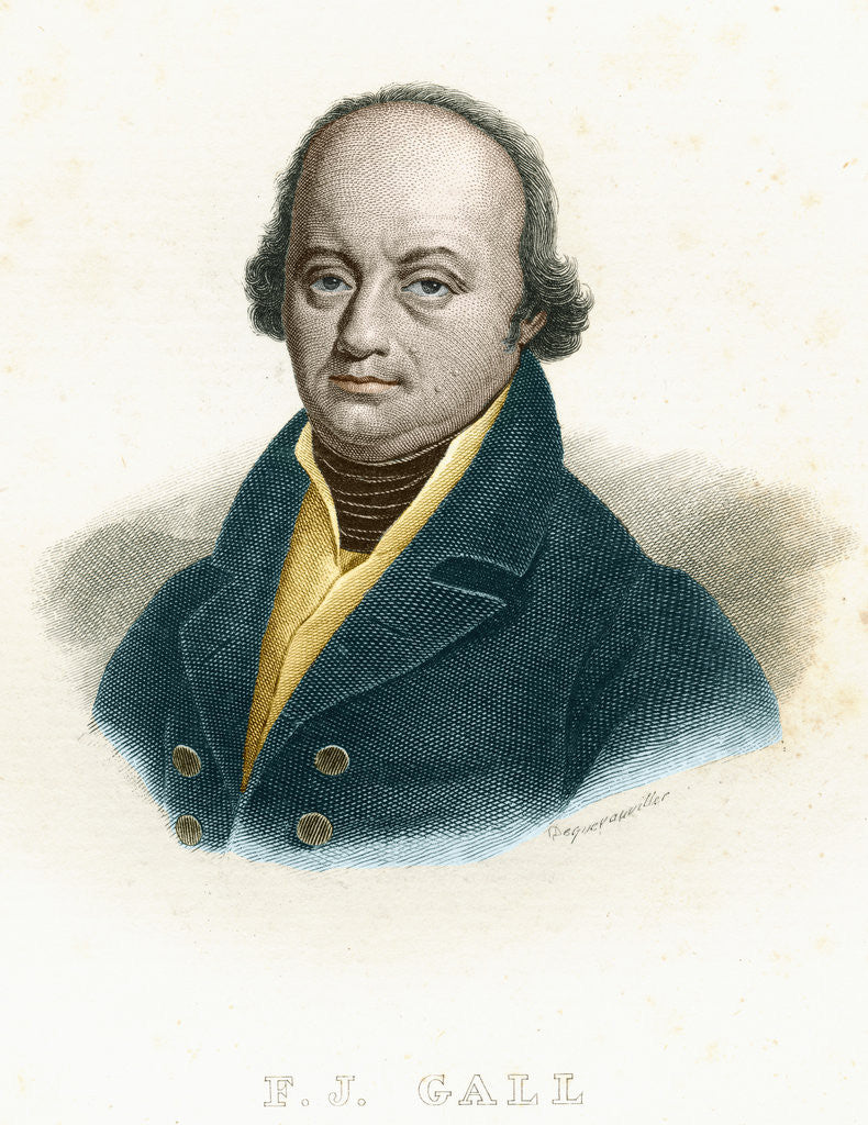 Detail of Color Engraving of F.J. Gall by Anonymous