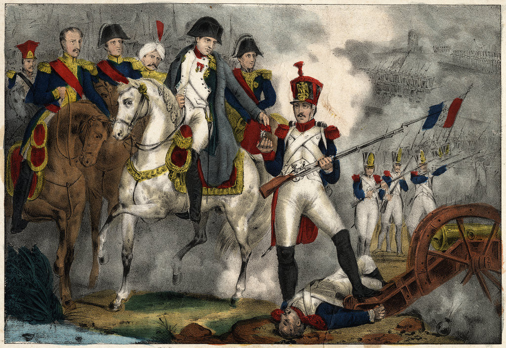 Detail of 19th-Century Engraving of Napoleon Bestowing the Cross of the Legion of Honor by Anonymous