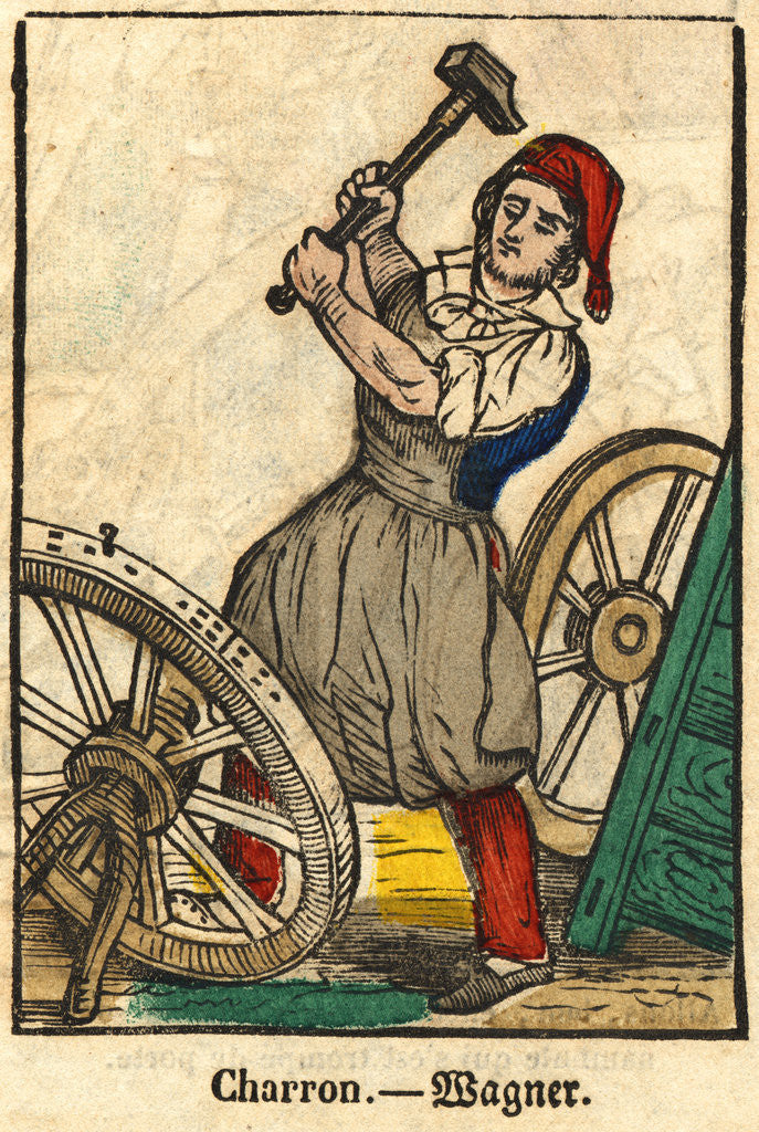 Detail of Charron - Wagner Woodblock Print by Anonymous