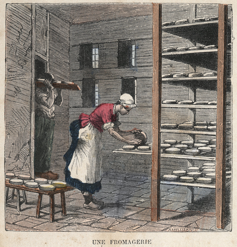 Detail of Une Fromagerie Illustration by Corbis