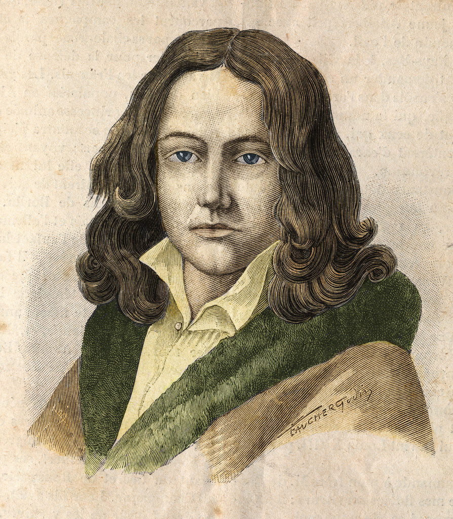 Detail of Portrait of Adelbert de Chamisso by Anonymous