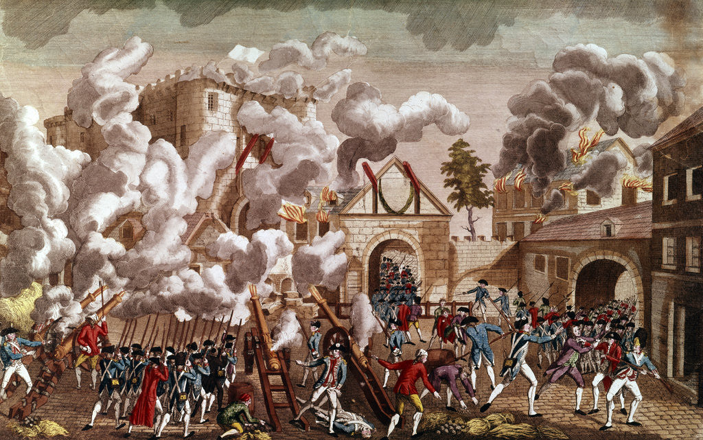Detail of Illustration of the Storming of the Bastille, 1789 by Corbis