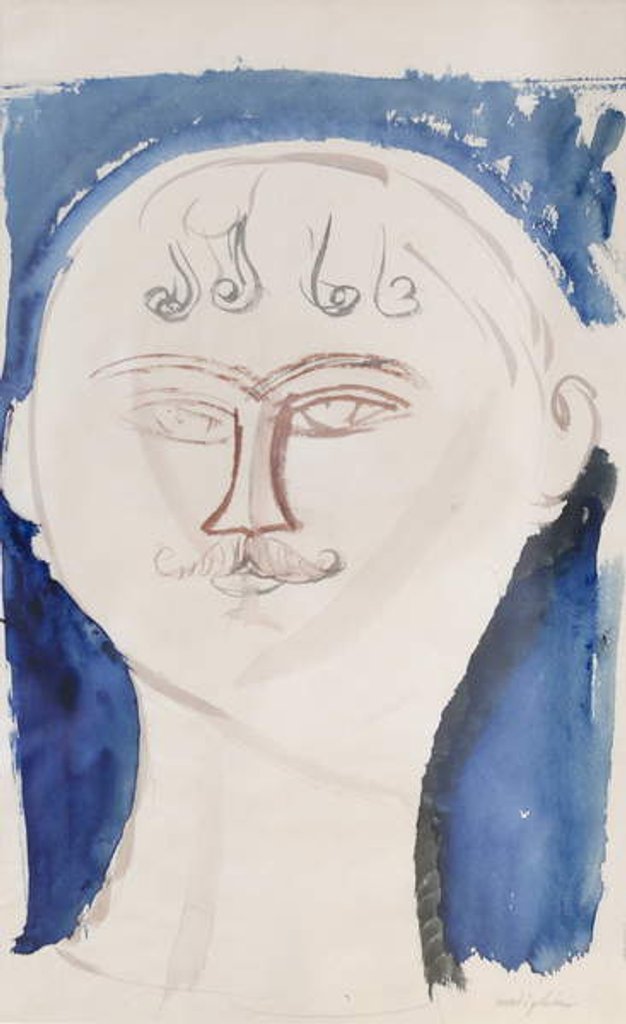 Detail of Gendarme, 1917-19 by Amedeo Modigliani