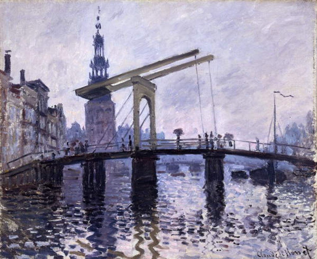 Detail of Le Pont, Amsterdam, 1870-71 by Claude Monet