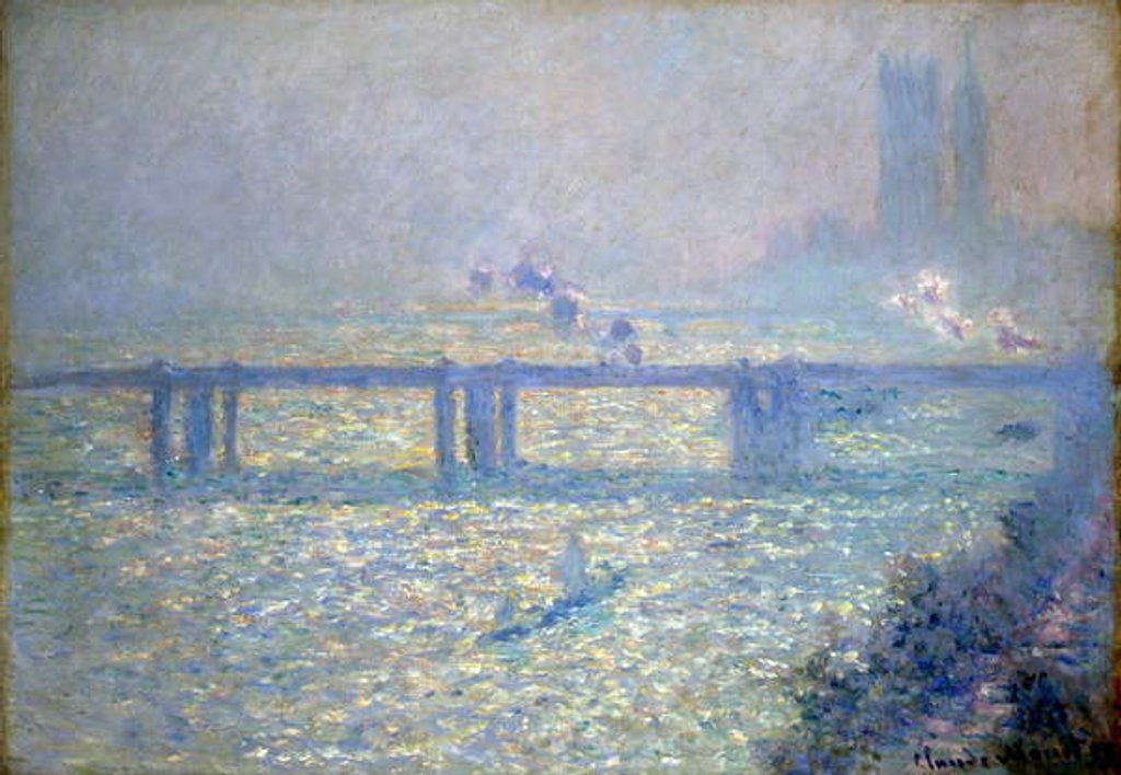 Detail of The Thames at Charing Cross Bridge, London, 1899 by Claude Monet