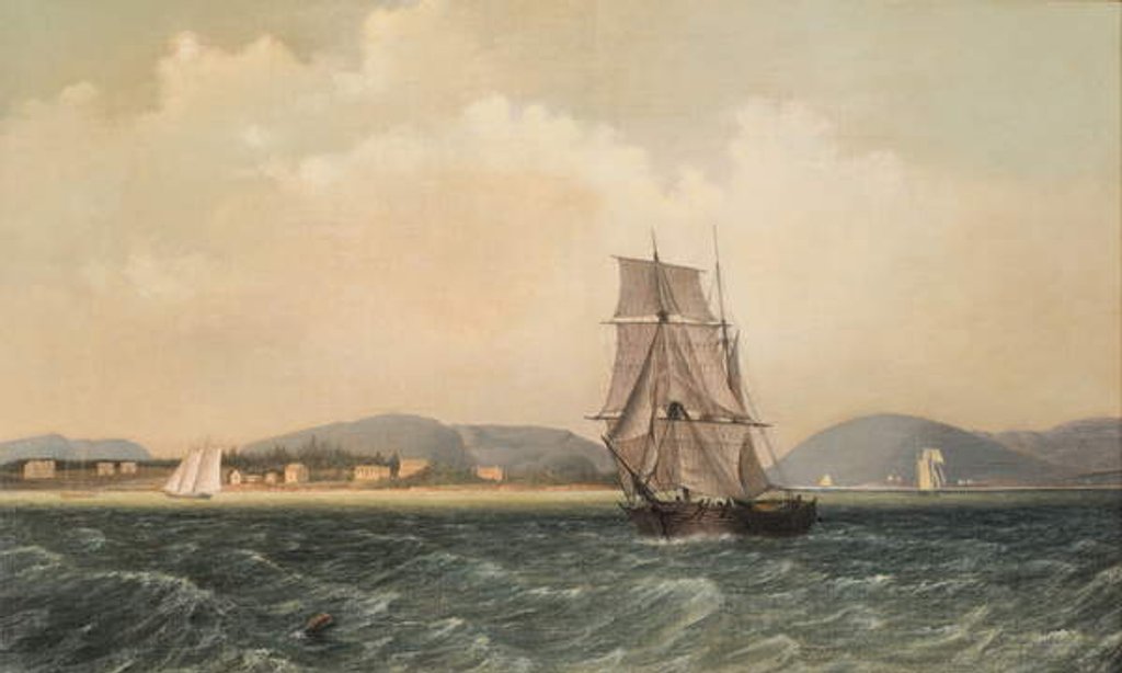 Detail of Off Mt. Desert Island, Maine, 1850 by Fitz Henry Lane