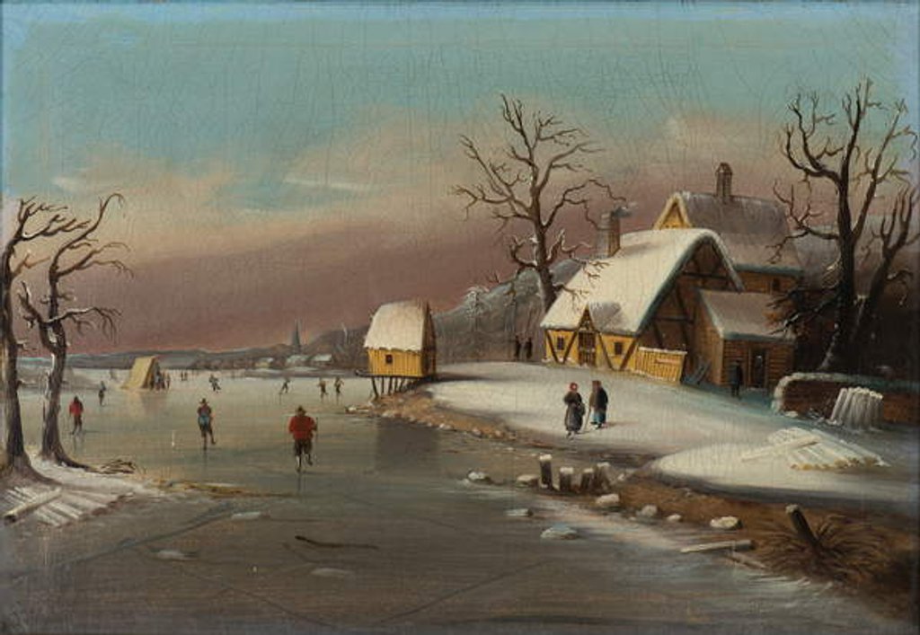 Detail of Games on Ice, 1855 by William Matthew Prior