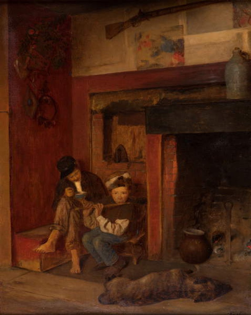 Detail of The Fifer and His Friend, 1870-80 by Eastman Johnson