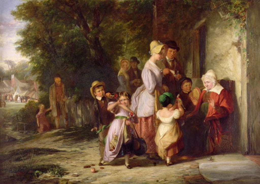 Detail of Returning from the Fair, 1837 by Thomas Webster