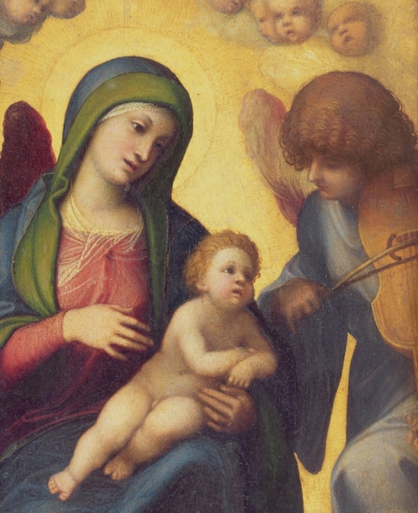 Detail of Madonna and Child with Angels c.1510-15 by Correggio
