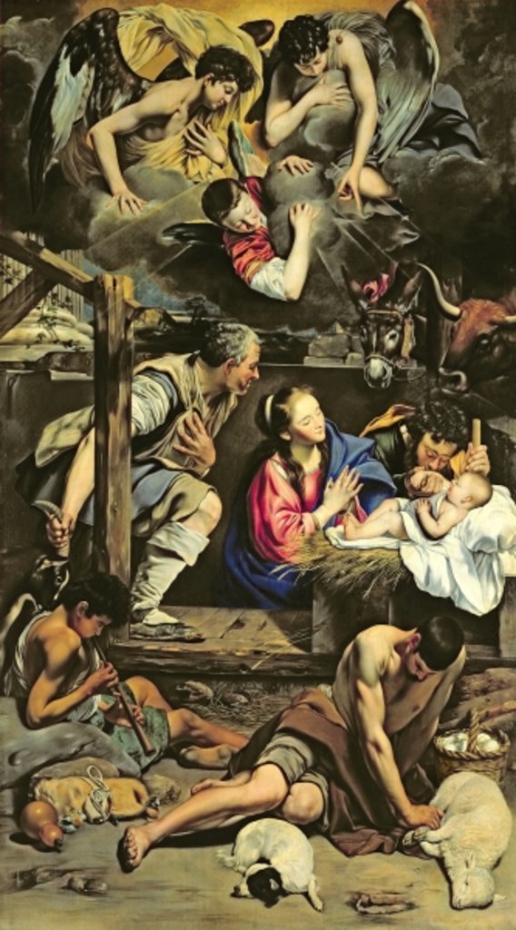 Detail of The Adoration of the Shepherds, 1612 by Fray Juan Batista Maino