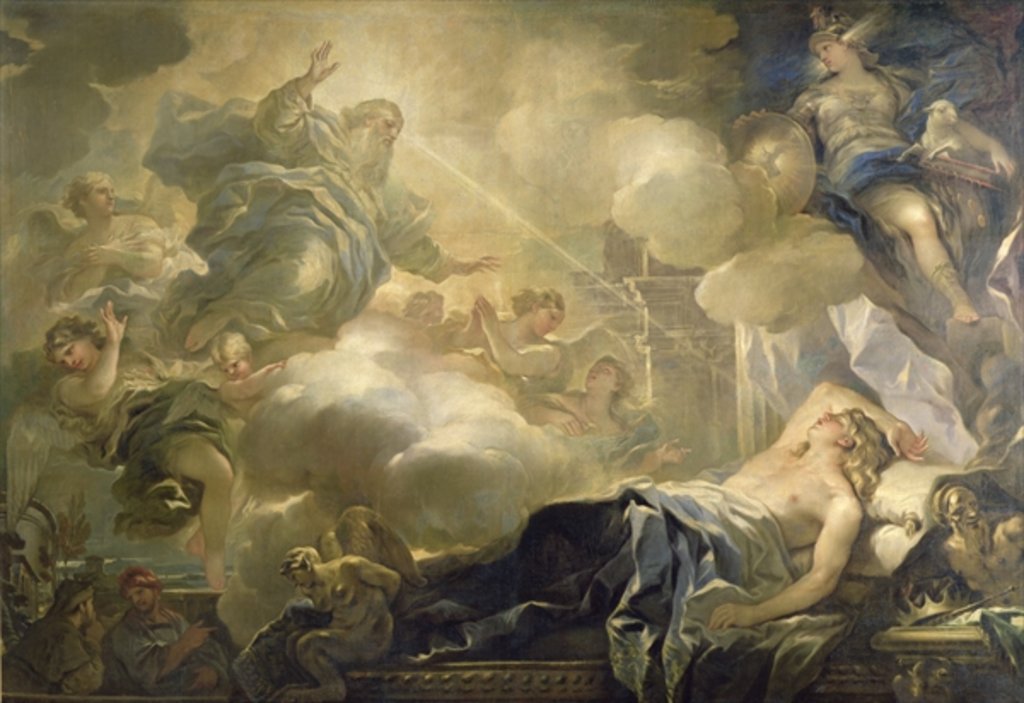 Detail of The Dream of Solomon, c.1693 by Luca Giordano