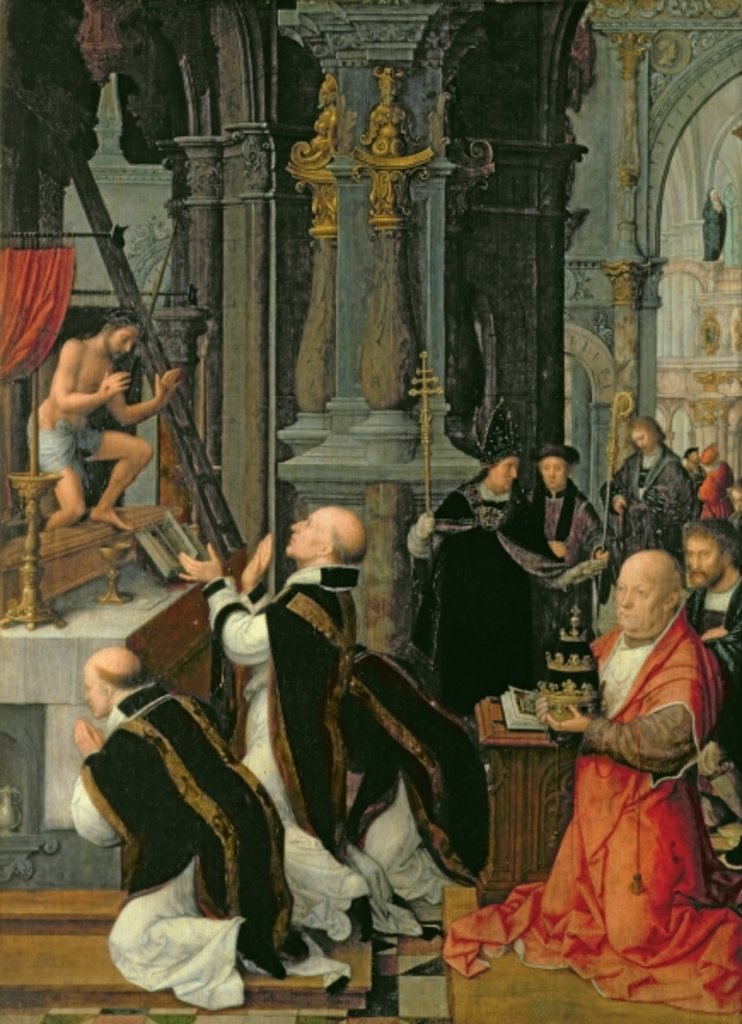 Detail of The Mass of St. Gregory by Adriaen Isenbrandt
