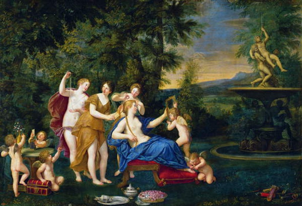 Detail of Venus attended by nymphs and cupids, 1633 by Francesco Albani