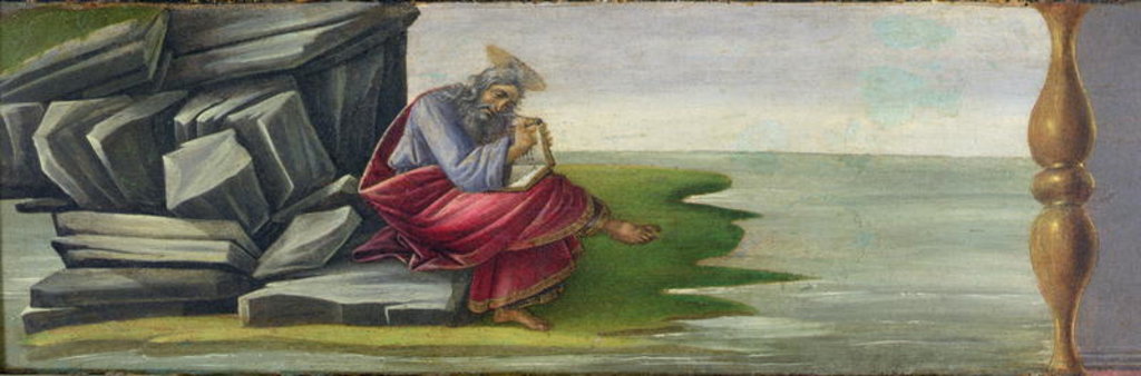 Saint John the Divine on Patmos, Writing the Book of Revelations by Sandro Botticelli