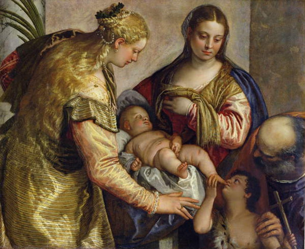 Detail of The Holy Family with St. Barbara, c.1550 by Veronese