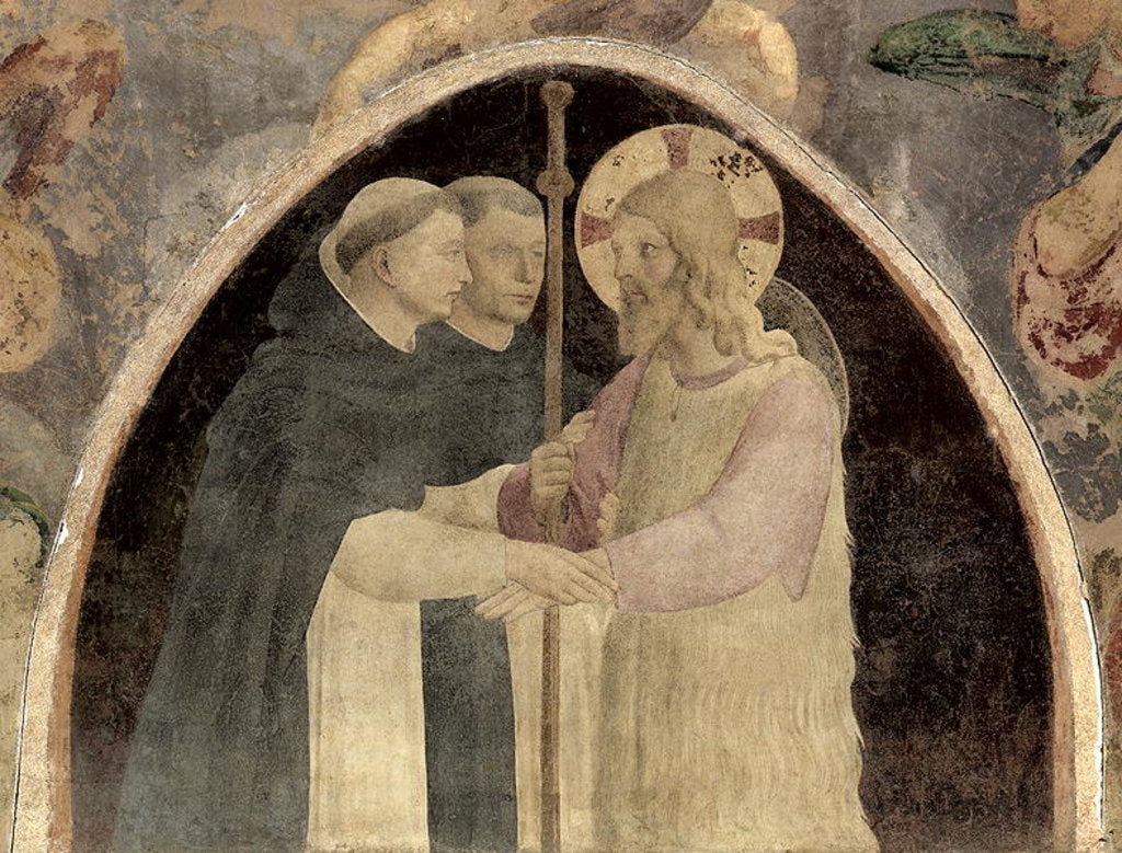 Detail of Christ Welcomes Two Dominican Friars by Fra Angelico