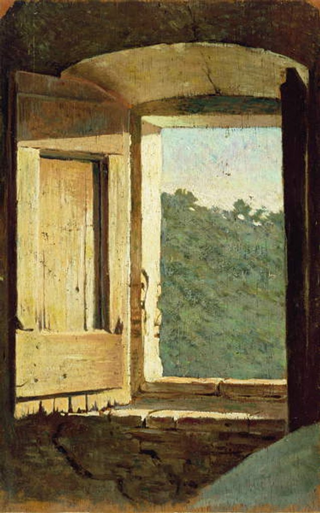 Detail of The Window by Giuseppe Abbati