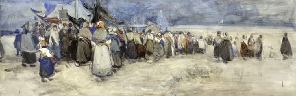 Detail of The Beach, Berck-sur-Mer, c.1900 by Patty Townsend Johnson