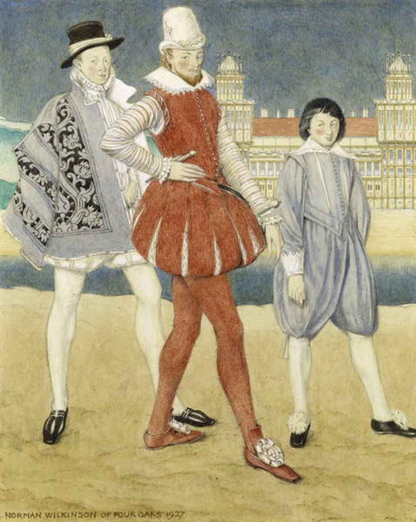 Detail of Mercutio and Benvolio - Romeo & Juliet, 1927 by Norman Wilkinson