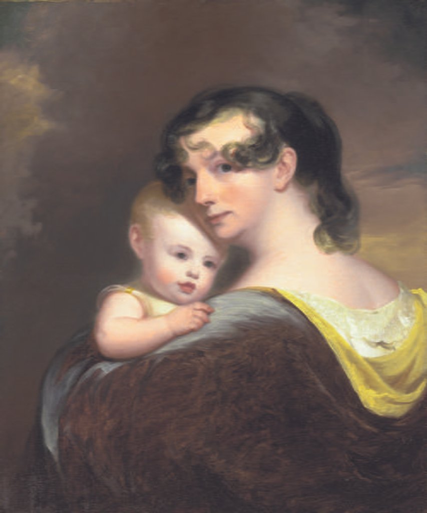 Detail of Portrait of Esther Fortune Warren and her daughter Hester, 1811 by Thomas Sully
