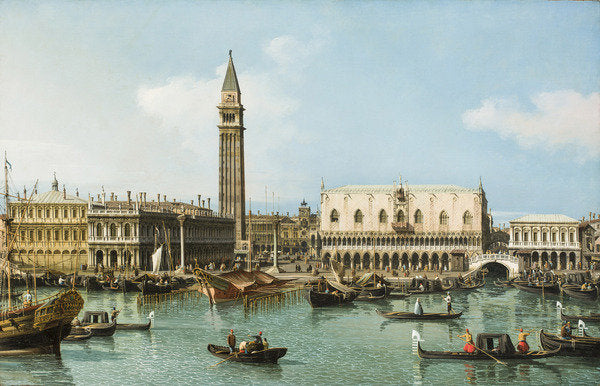 Detail of The Molo from the Basin of San Marco, Venice, c.1747-1750 by Canaletto