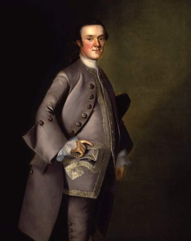 Detail of Portrait of Thomas Wentworth, 1761 by Joseph Jonathan Blackburn