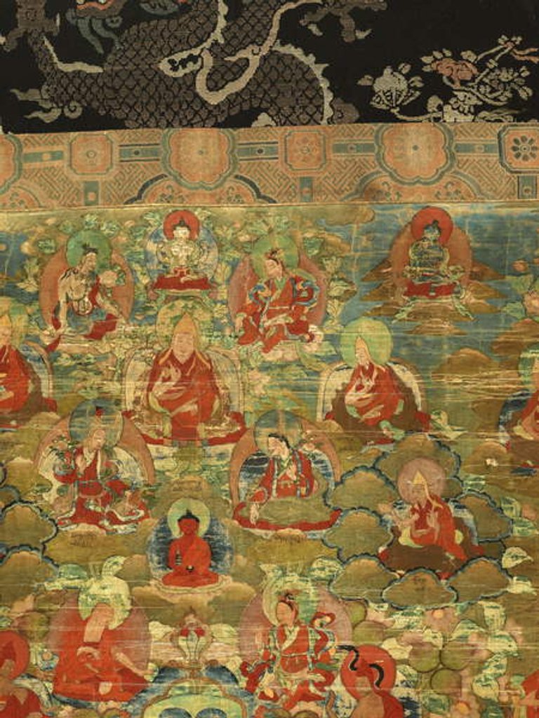 Detail of Detail of Third Panchen Lama Losan Penden Yeshe by School Tibetan