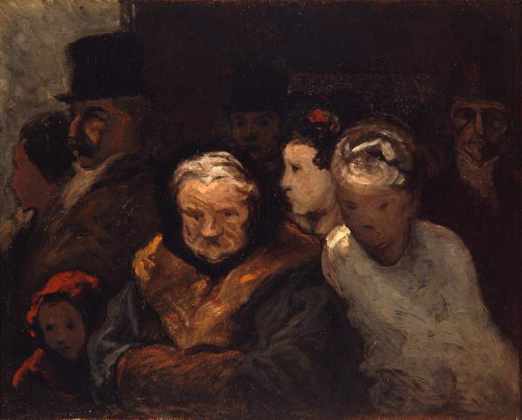 Detail of Leaving the Theater, c.1865 by Honore Daumier