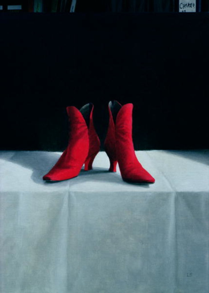 Detail of Red Boots by Lincoln Seligman