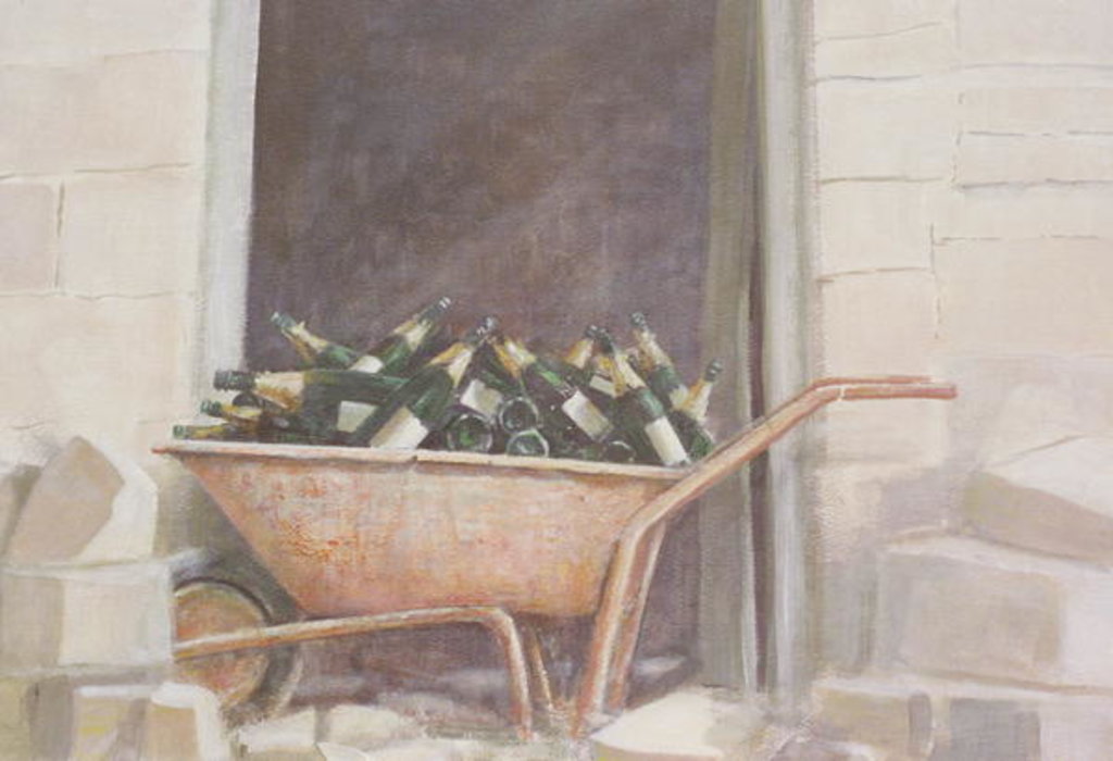Detail of Champagne Wheelbarrow, 1985 by Lincoln Seligman