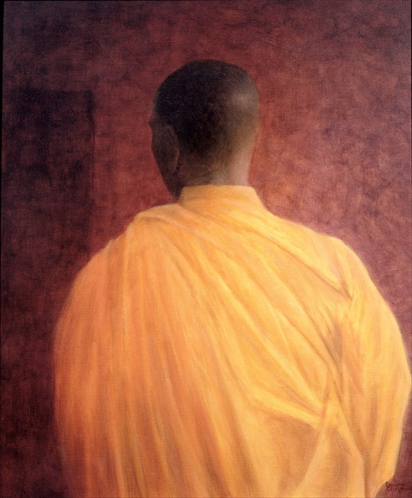 Detail of Buddhist Monk, 2005 by Lincoln Seligman