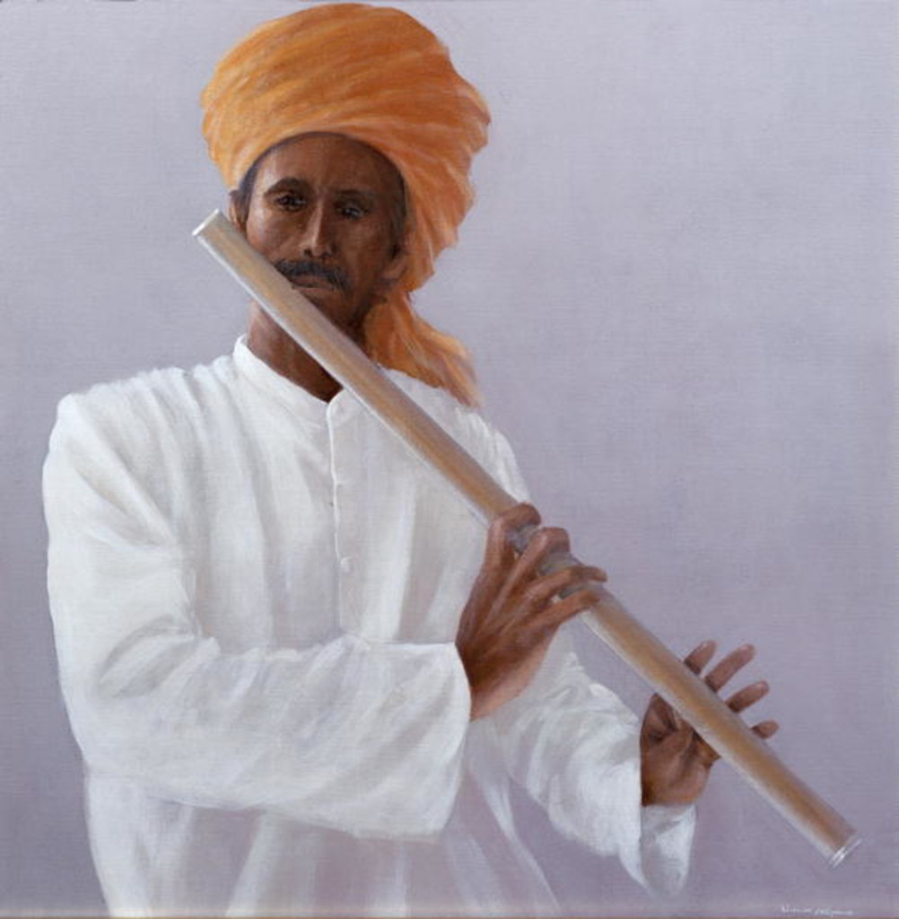 Detail of Flute Player by Lincoln Seligman