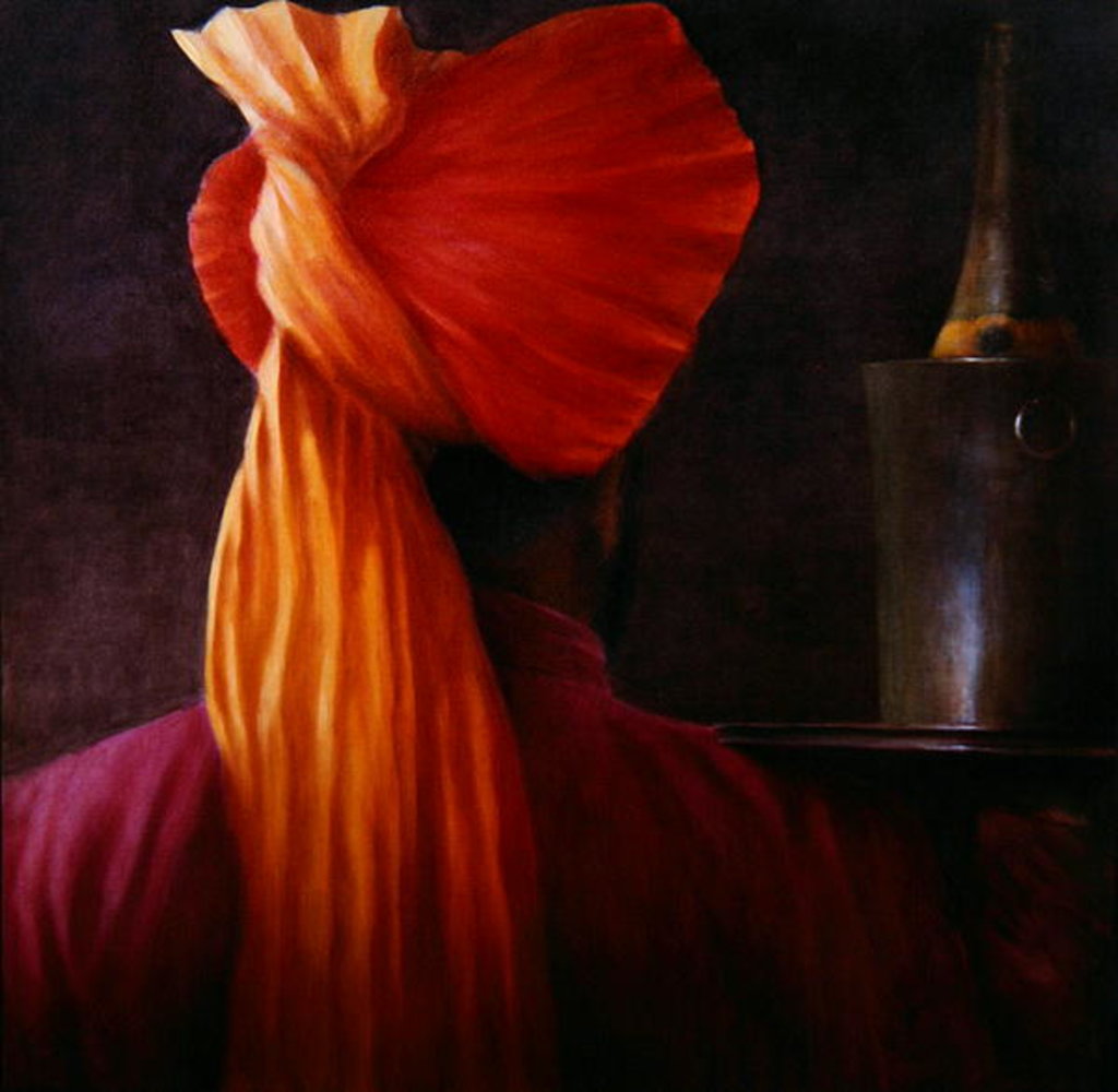 Detail of Wine Waiter at the Taj by Lincoln Seligman