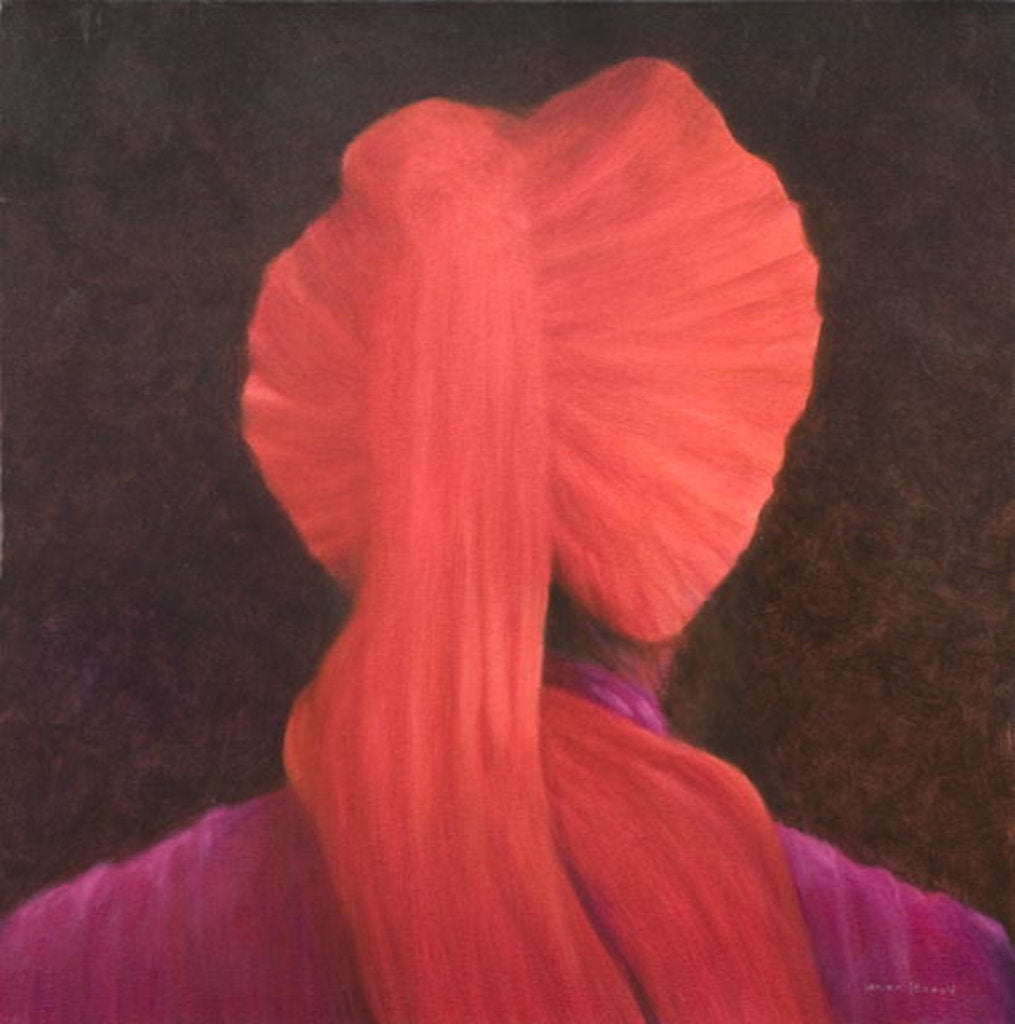 Detail of Red Turban in Shadow by Lincoln Seligman