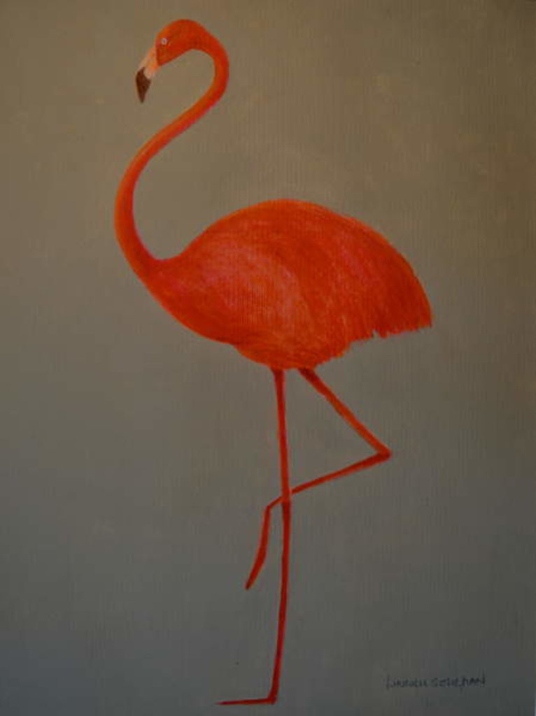 Detail of Flamingo by Lincoln Seligman
