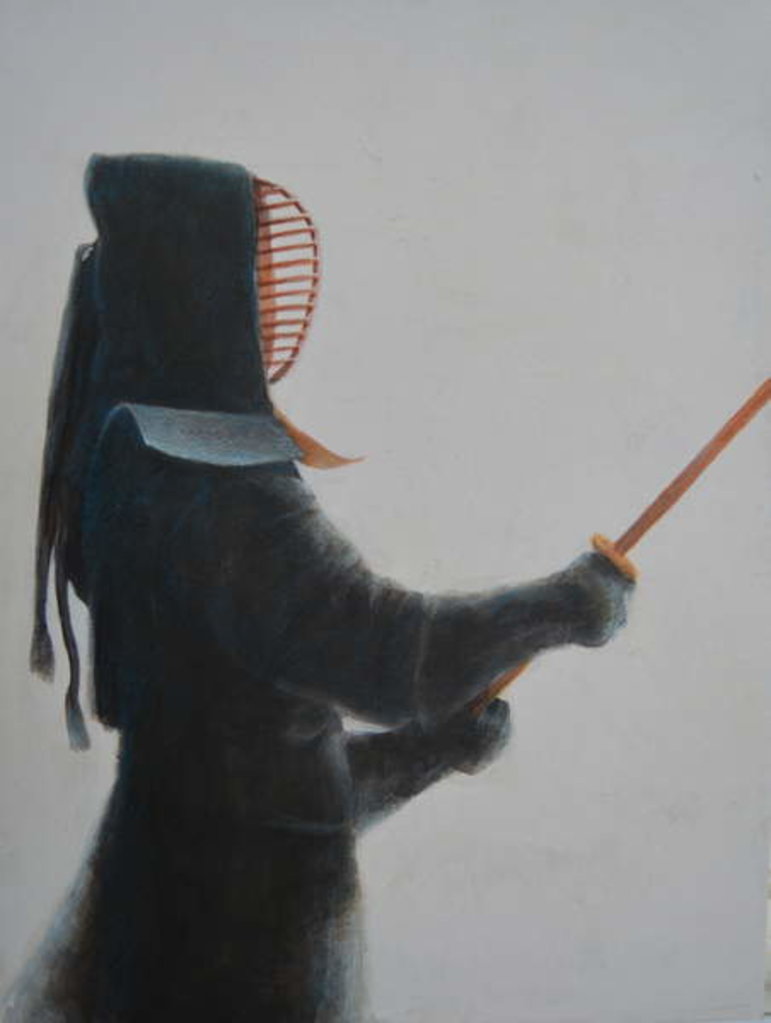 Detail of Kendo Warrior by Lincoln Seligman