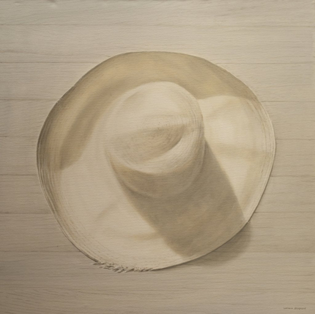 Detail of Travelling Hat on Dusty Table by Lincoln Seligman